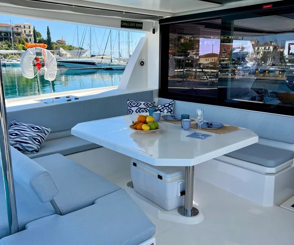 Cat AnnA, a Leopard 45 catamaran at Paralio Astros, Greece