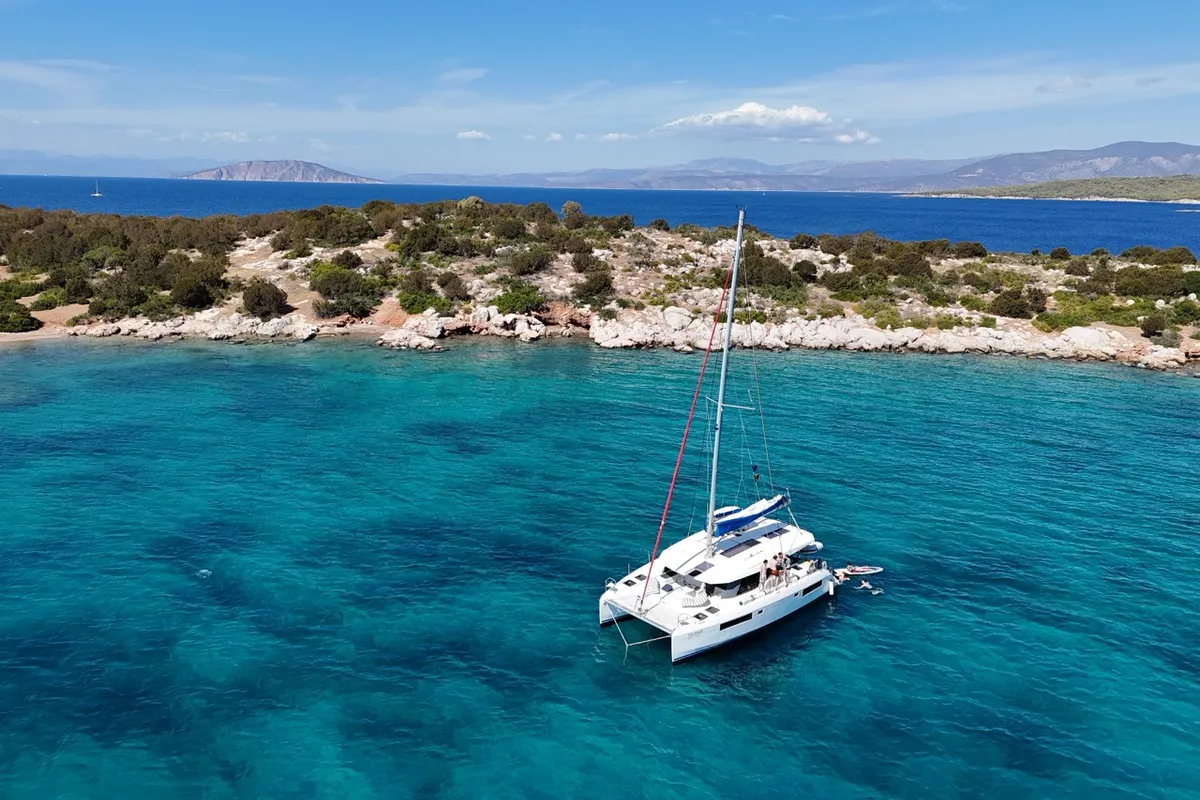 Cat AnnA, a Leopard 45 catamaran at Paralio Astros, Greece