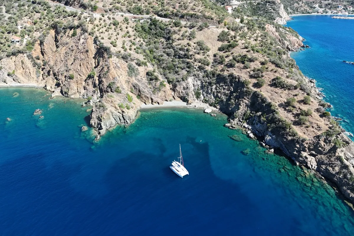 Cat AnnA, a Leopard 45 catamaran at Paralio Astros, Greece