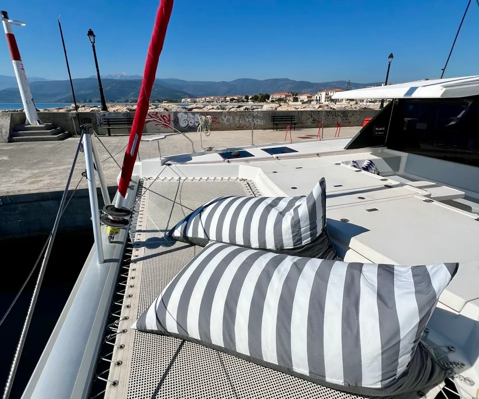 Cat AnnA, a Leopard 45 catamaran at Paralio Astros, Greece