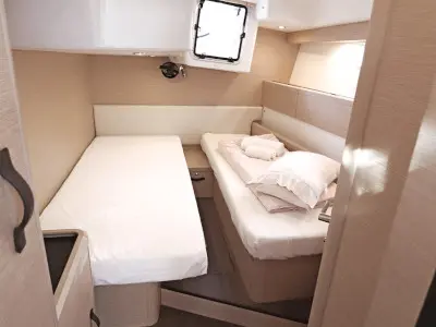 Cabin on Atlas, a Jeanneau 58 sailboat at Lavreotiki Municipal Unit, Greece