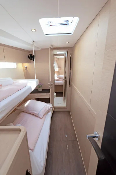 Cabin on Atlas, a Jeanneau 58 sailboat at Lavreotiki Municipal Unit, Greece