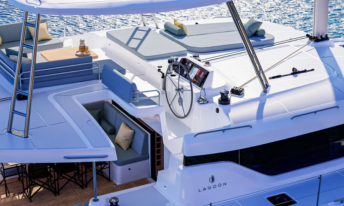 Manaia, a Lagoon 47 catamaran at Seget Donji, Croatia
