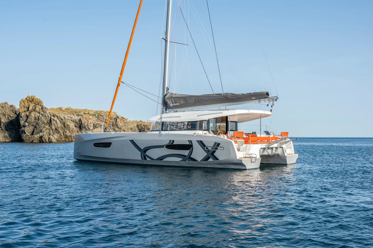 Exterior view of TWISTER, a Excess 14 catamaran at Municipal Unit of Lefkada, Greece