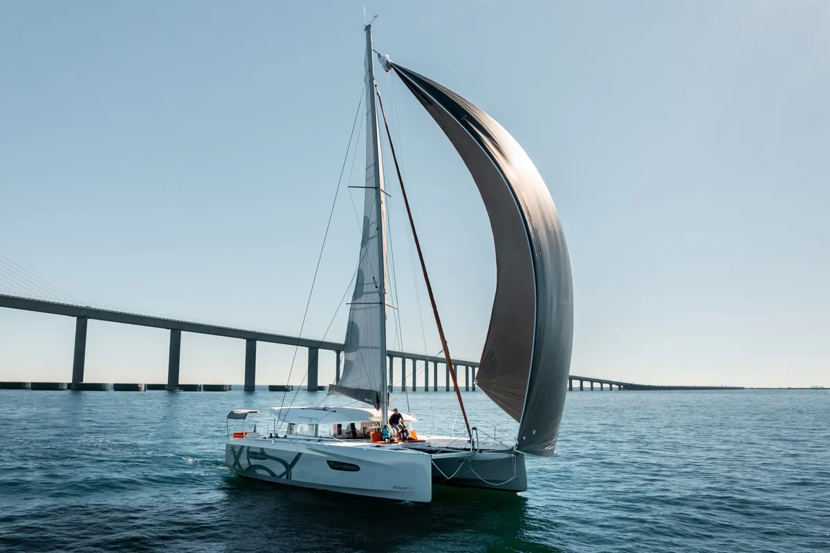 Exterior view of TWISTER, a Excess 14 catamaran at Municipal Unit of Lefkada, Greece