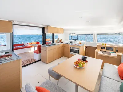 Galley of TWISTER, a Excess 14 catamaran at Municipal Unit of Lefkada, Greece