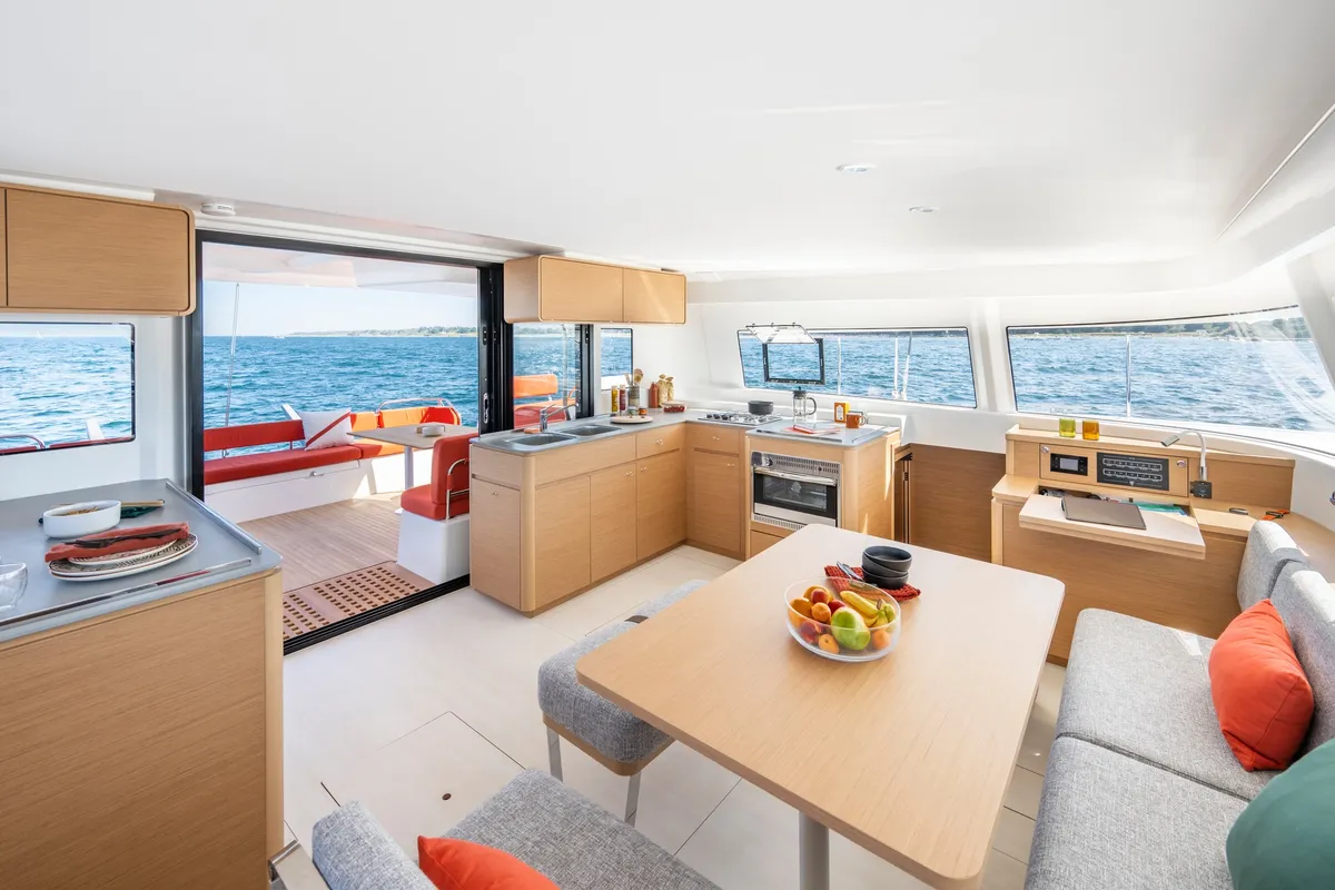 Galley of TWISTER, a Excess 14 catamaran at Municipal Unit of Lefkada, Greece