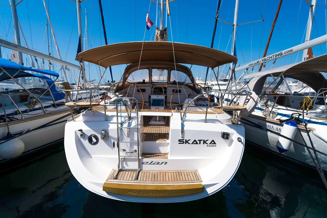 Skatka, a Elan 434 Impression sailboat at Grad Biograd na Moru, Croatia