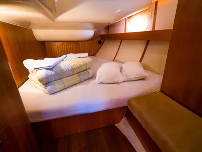 Cabin on Skatka, a Elan 434 Impression sailboat at Biograd na Moru, Croatia