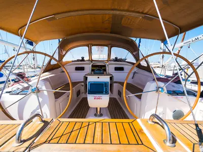 Skatka, a Elan 434 Impression sailboat at Grad Biograd na Moru, Croatia