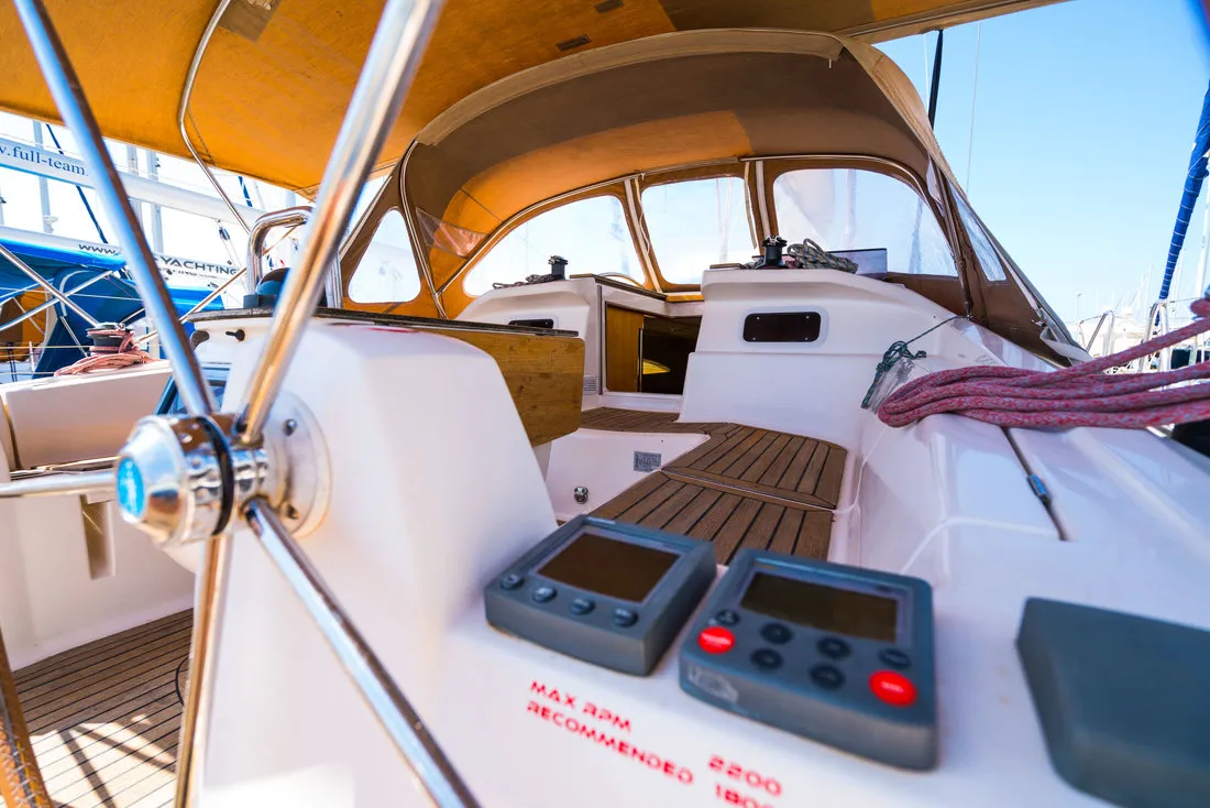 Skatka, a Elan 434 Impression sailboat at Grad Biograd na Moru, Croatia
