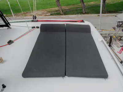 Deck of Venus , a Lagoon 40 catamaran at Athens, Greece