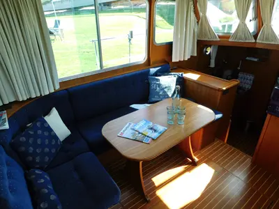 Salon of Nienke, a Veha Euroclassic 37 motorboat at IJsselstein, Netherlands