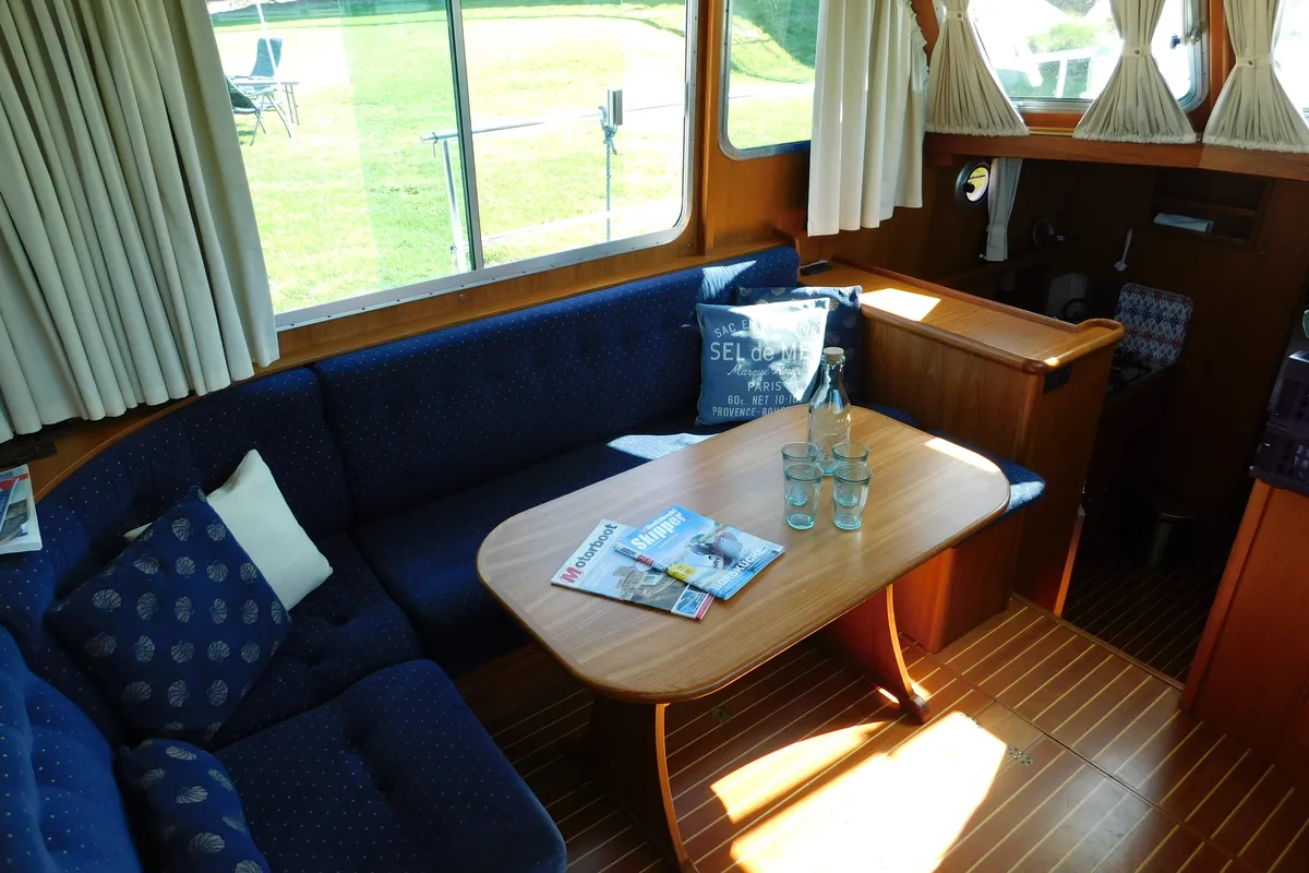 Salon of Nienke, a Veha Euroclassic 37 motorboat at IJsselstein, Netherlands