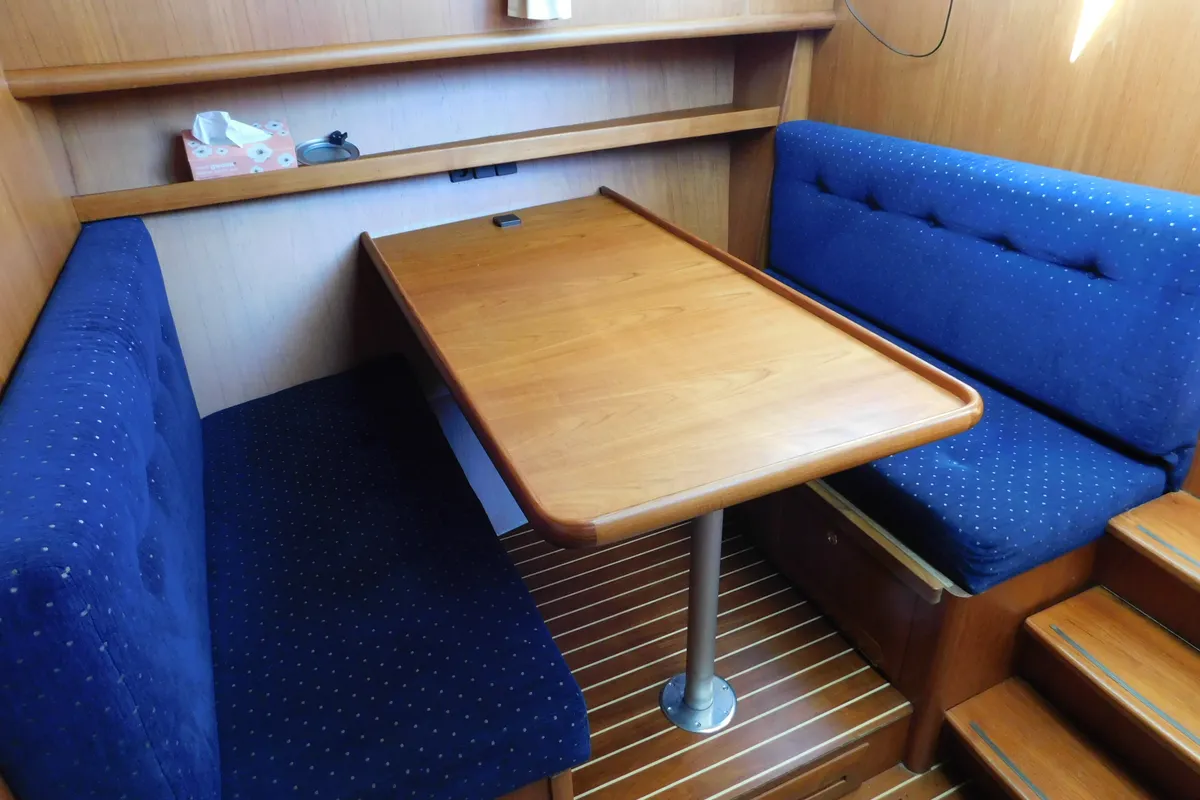 Salon of Nienke, a Veha Euroclassic 37 motorboat at IJsselstein, Netherlands