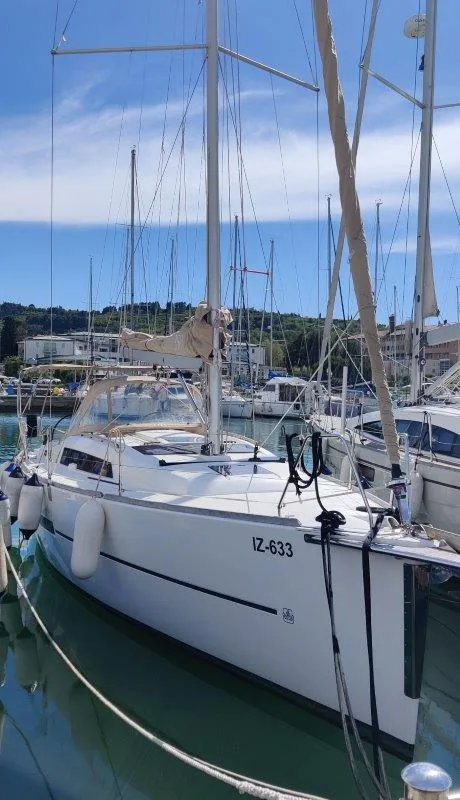 Exterior view of Joy AS, a Dufour 350 sailboat at Izola / Isola, Slovenia