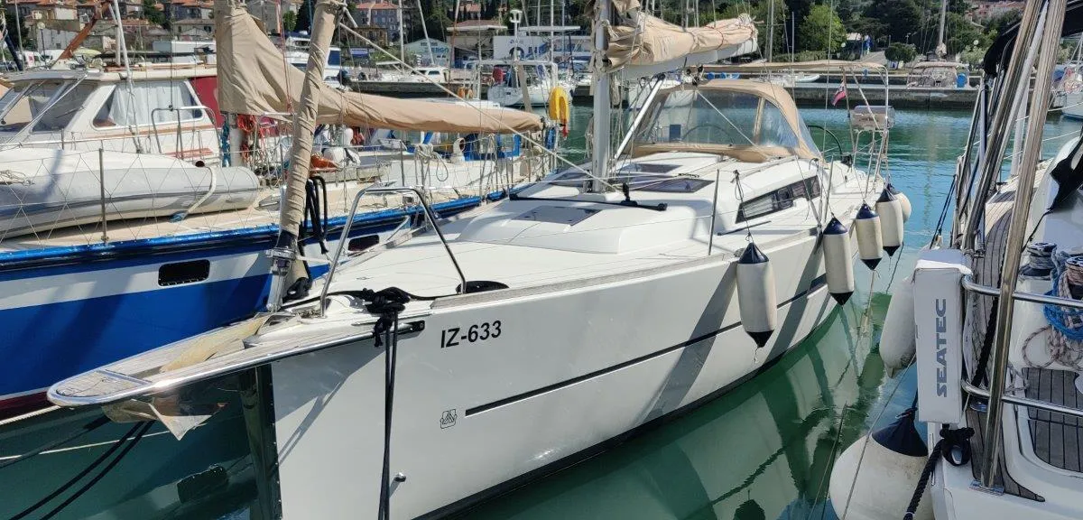 Exterior view of Joy AS, a Dufour 350 sailboat at Izola / Isola, Slovenia