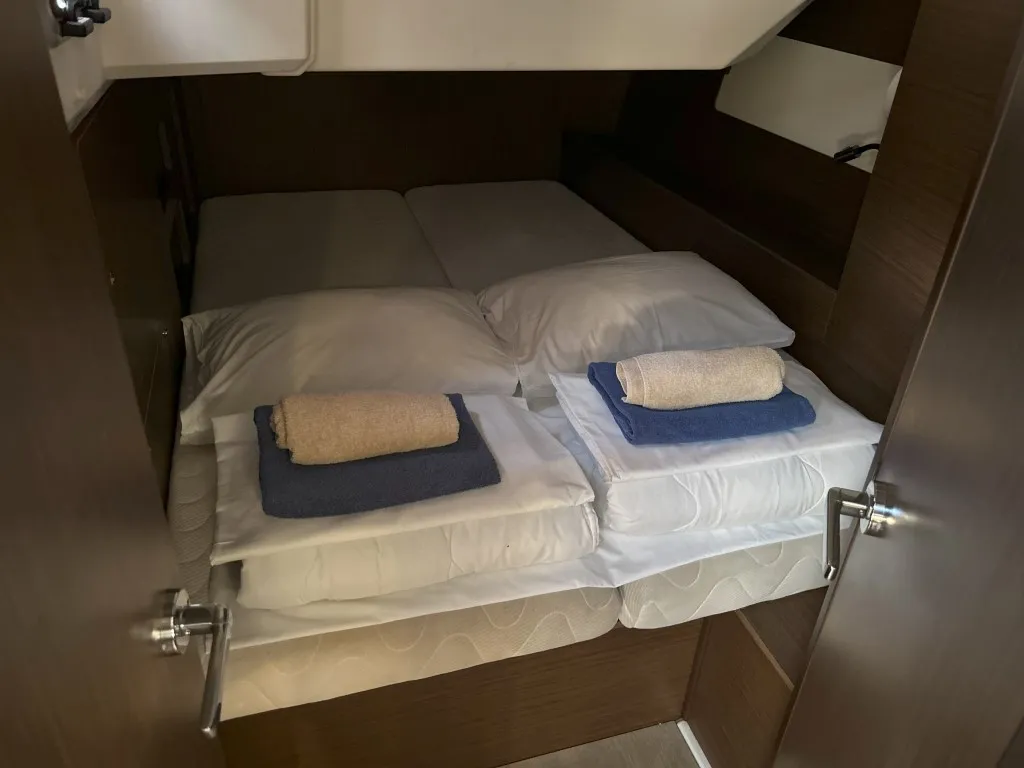Cabin on Bumblebee, a Beneteau Oceanis 46.1 sailboat at Split, Croatia