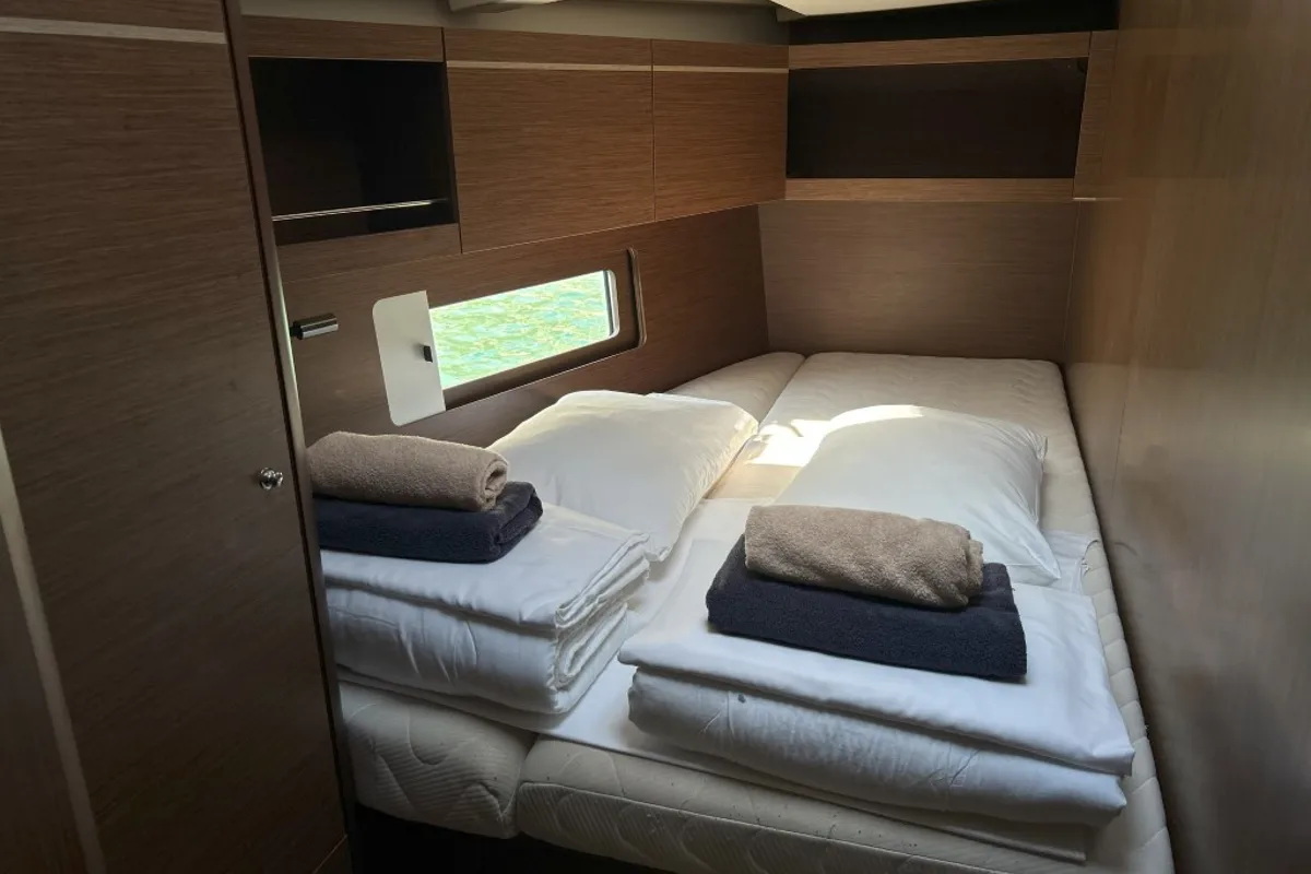 Cabin on Bumblebee, a Beneteau Oceanis 46.1 sailboat at Split, Croatia
