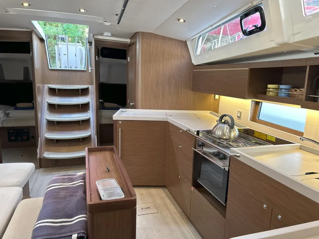 Galley of Bumblebee, a Beneteau Oceanis 46.1 sailboat at Split, Croatia