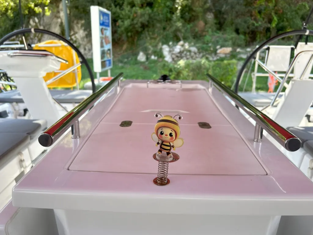 Cockpit of Bumblebee, a Beneteau Oceanis 46.1 sailboat at Split, Croatia