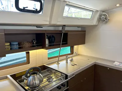 Galley of Bumblebee, a Beneteau Oceanis 46.1 sailboat at Split, Croatia