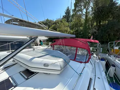 Deck of Bumblebee, a Beneteau Oceanis 46.1 sailboat at Split, Croatia