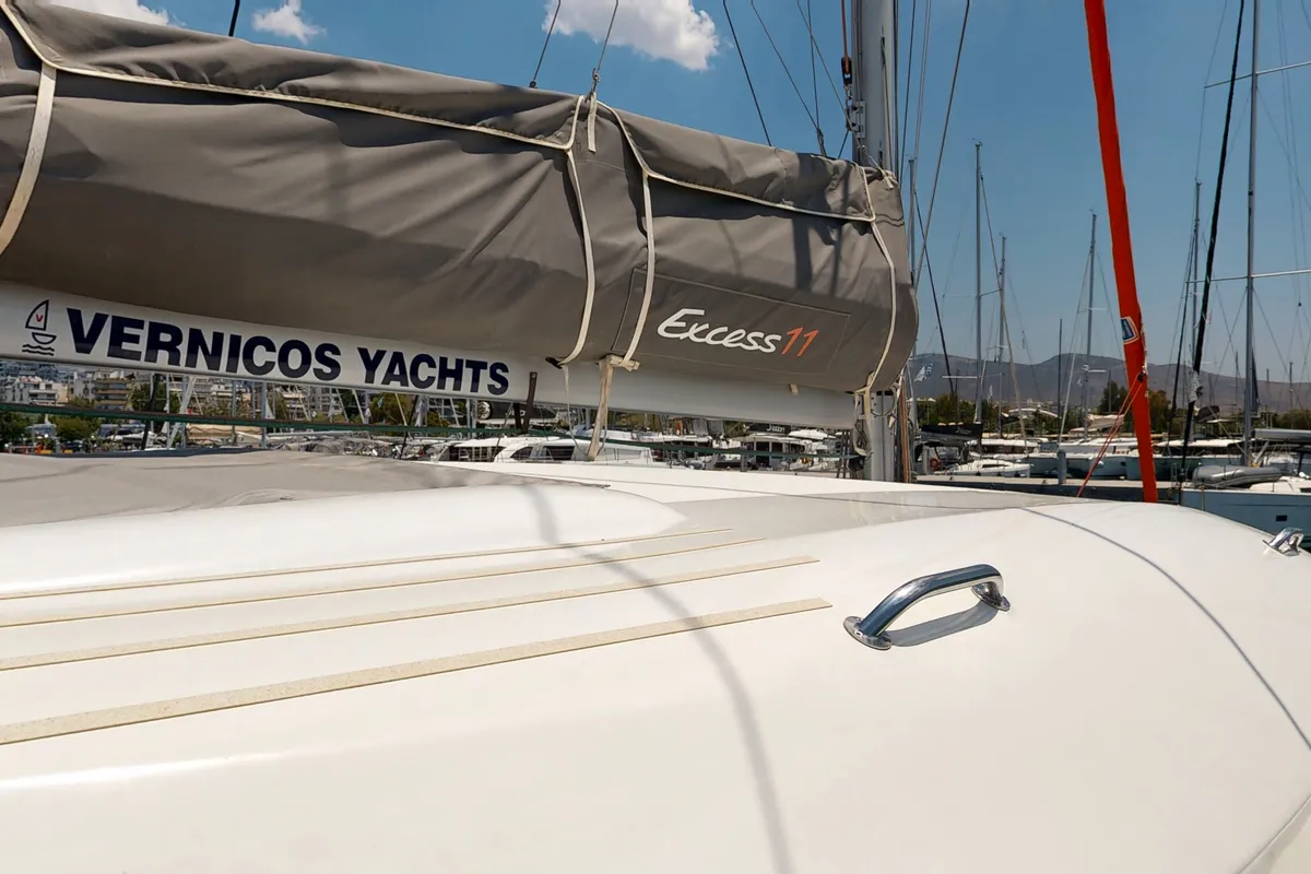 Alia, a Excess 11 catamaran at Rhodes, Greece