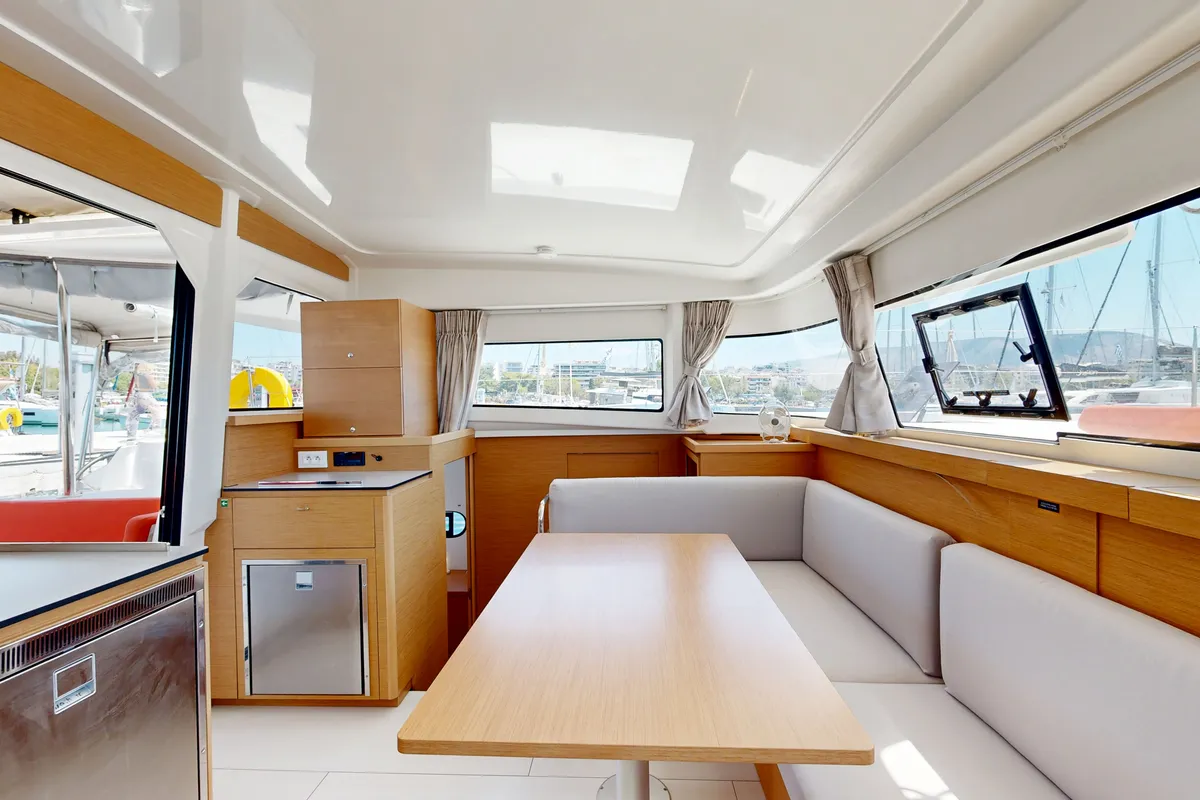 Alia, a Excess 11 catamaran at Rhodes, Greece