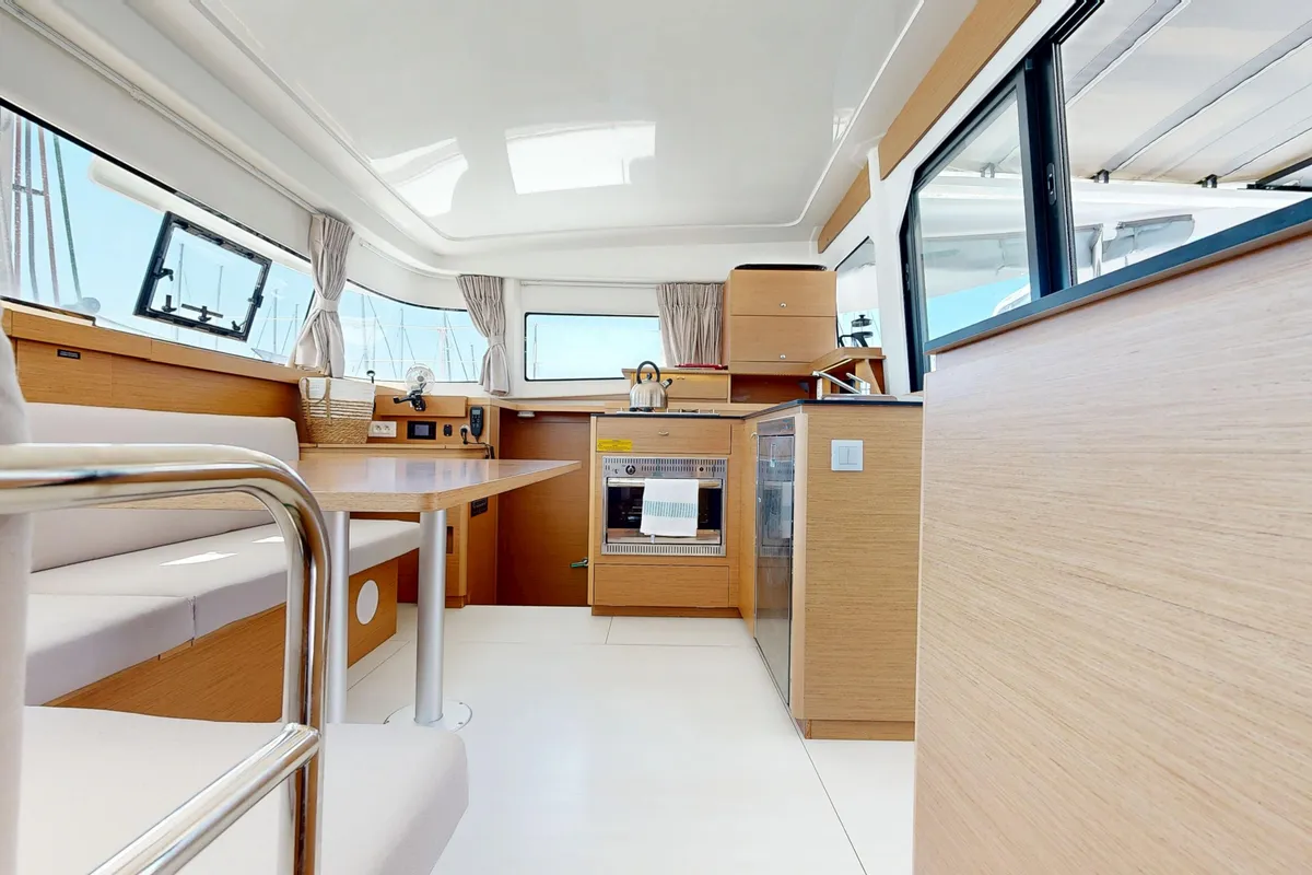Alia, a Excess 11 catamaran at Rhodes, Greece