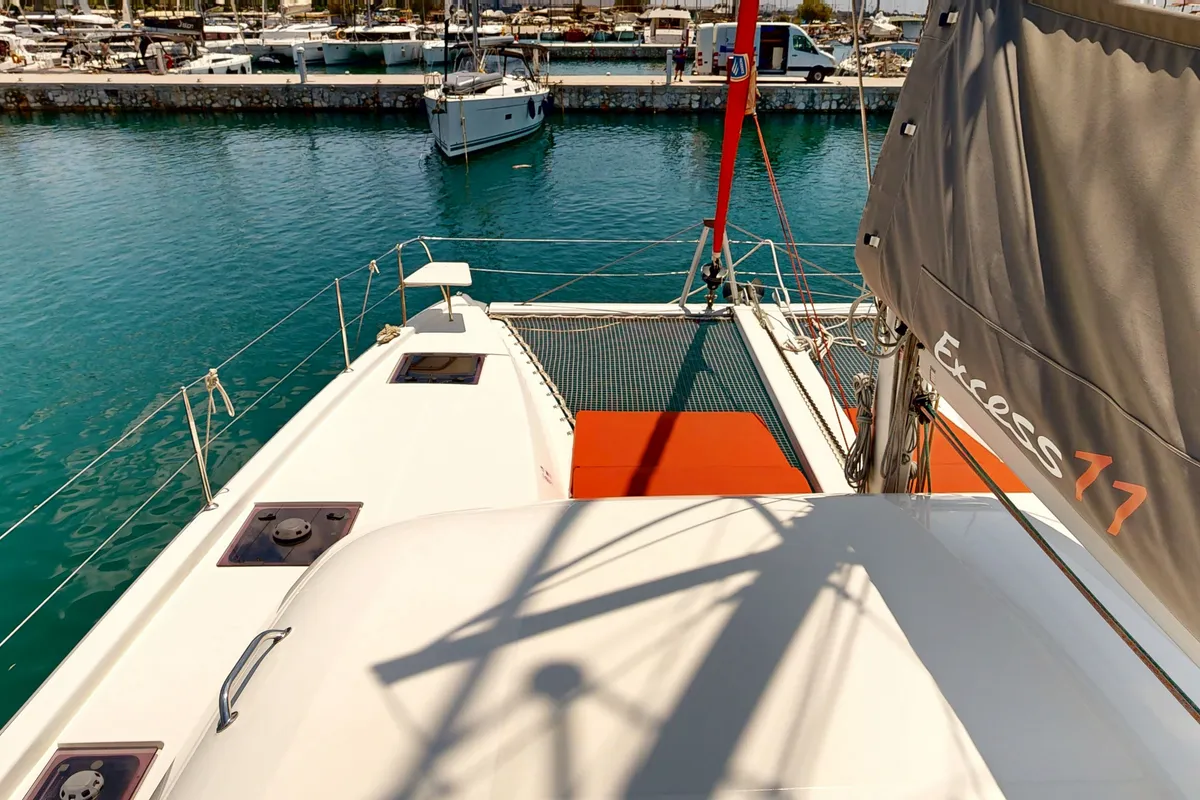 Alia, a Excess 11 catamaran at Rhodes, Greece