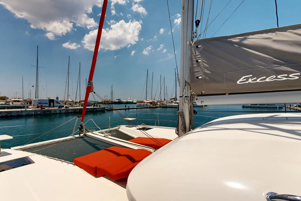 Alia, a Excess 11 catamaran at Rhodes, Greece