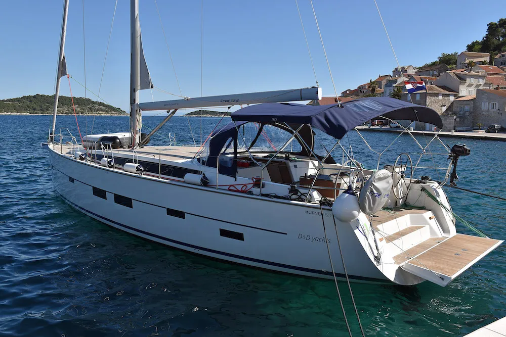 Rosso, a D&D Kufner 50 sailboat at Seget Donji, Croatia
