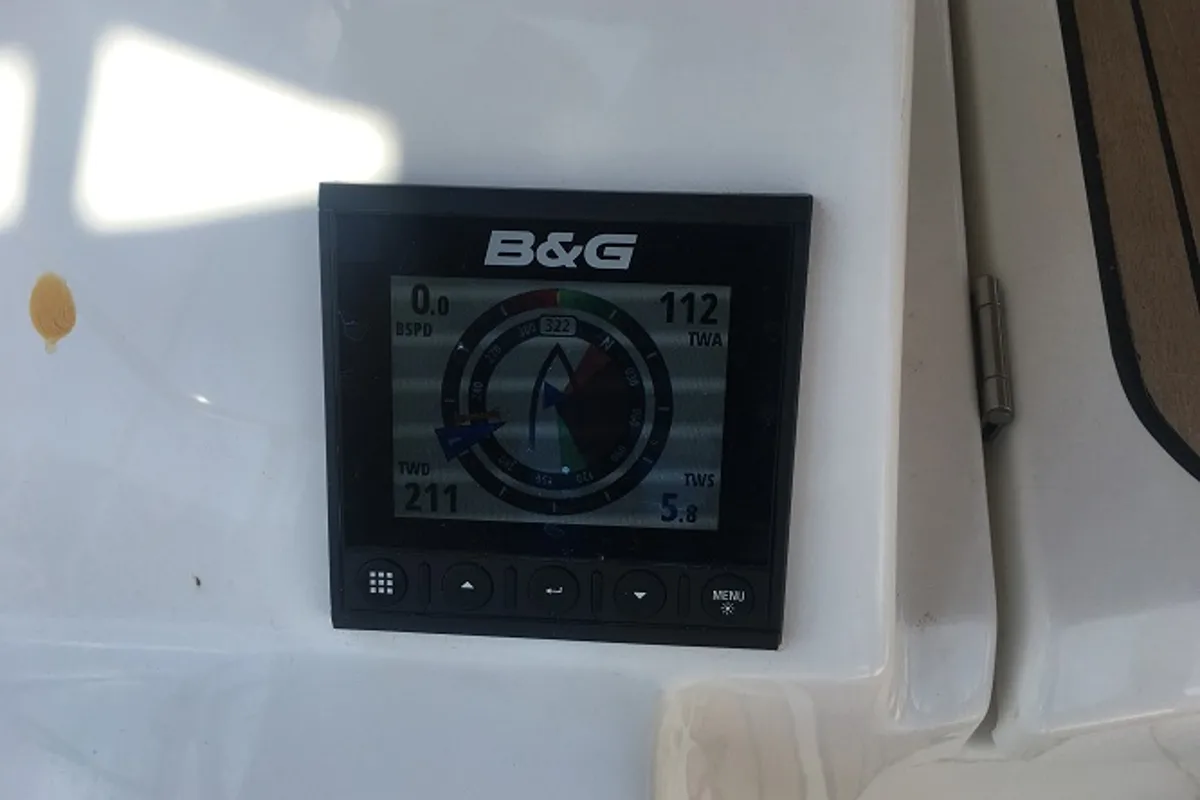Galley of Santiago, a Bavaria Cruiser 46 sailboat at Fethiye, Turkey