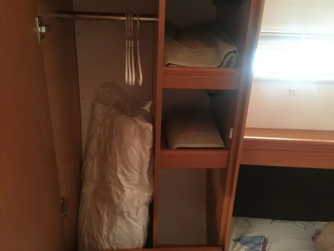 Cabin on Santiago, a Bavaria Cruiser 46 sailboat at Fethiye, Turkey