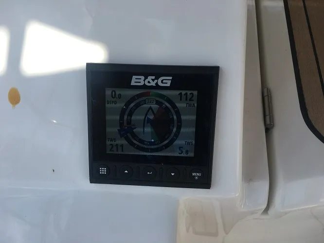 Cockpit of Santiago, a Bavaria Cruiser 46 sailboat at Fethiye, Turkey