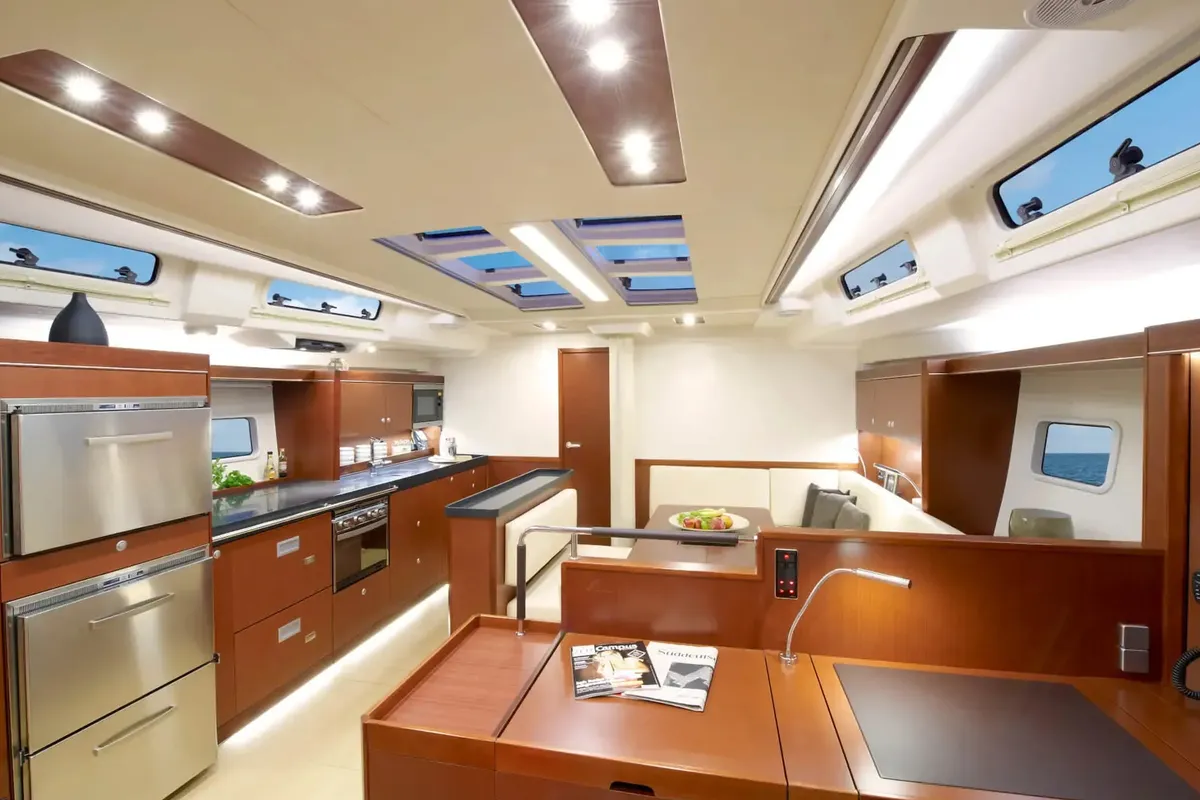 Galley of Amethyst, a Hanse 575 sailboat at Općina Sukošan, Croatia