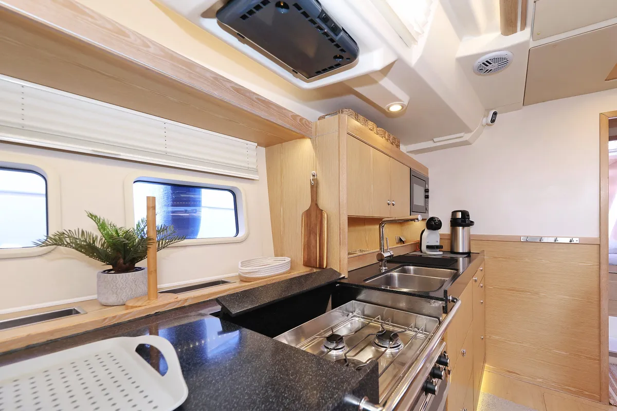 Galley of Amethyst, a Hanse 575 sailboat at Općina Sukošan, Croatia