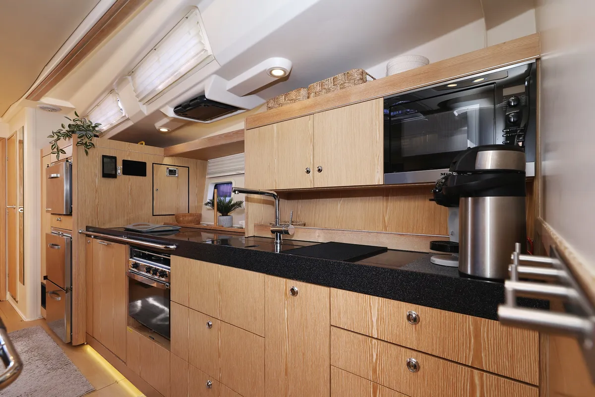 Galley of Amethyst, a Hanse 575 sailboat at Općina Sukošan, Croatia
