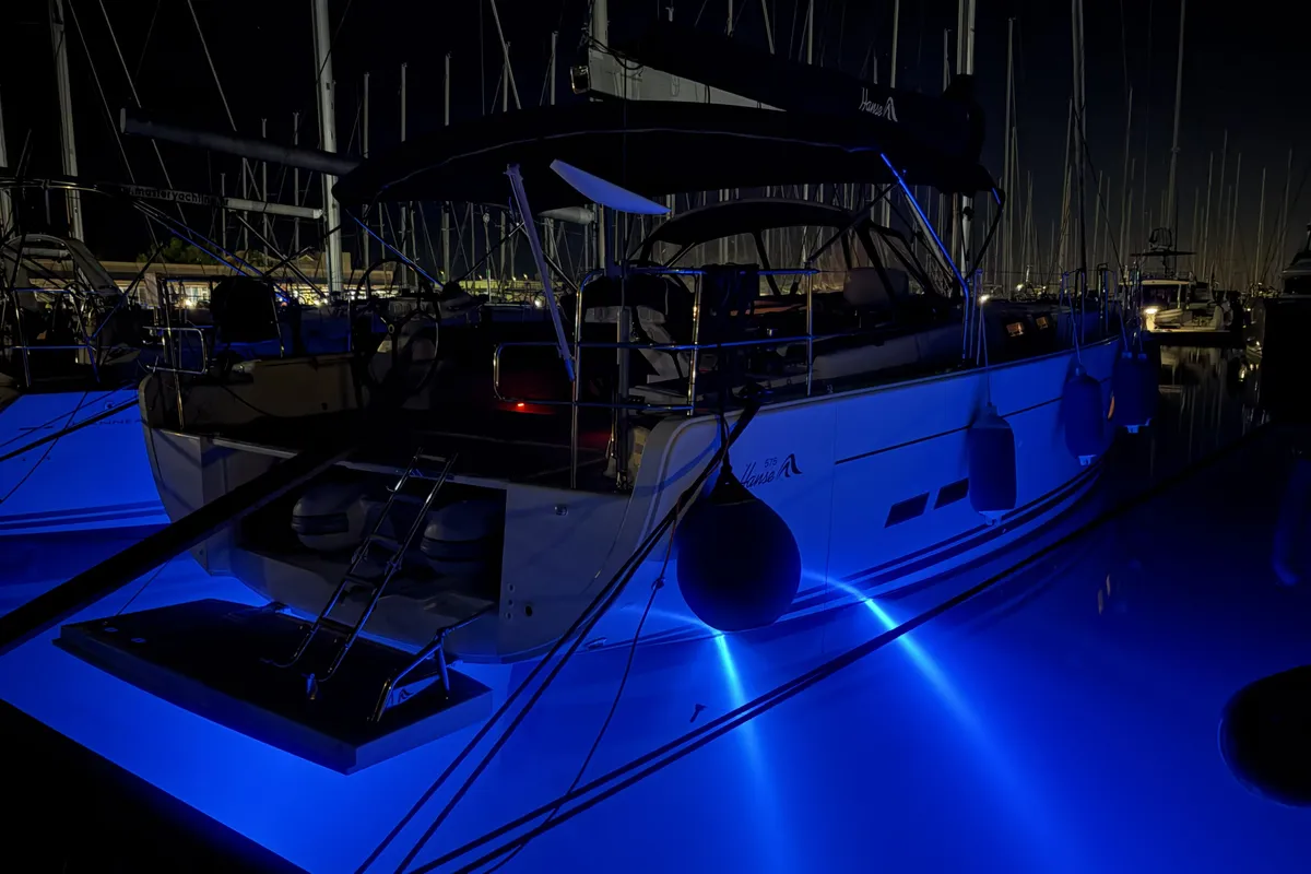 Exterior view of Amethyst, a Hanse 575 sailboat at Općina Sukošan, Croatia
