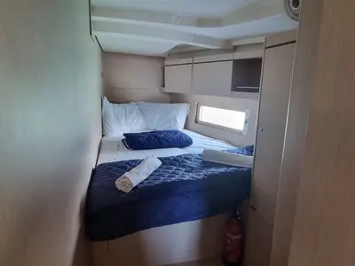 Cabin on Sceptrum, a Beneteau Oceanis 46.1 sailboat at Salerno, Italy