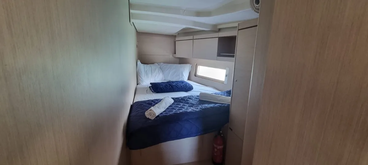 Cabin on Sceptrum, a Beneteau Oceanis 46.1 sailboat at Salerno, Italy