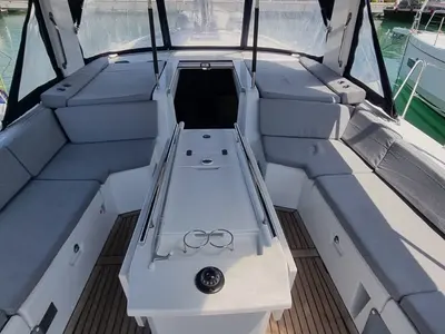 Deck of Sceptrum, a Beneteau Oceanis 46.1 sailboat at Salerno, Italy