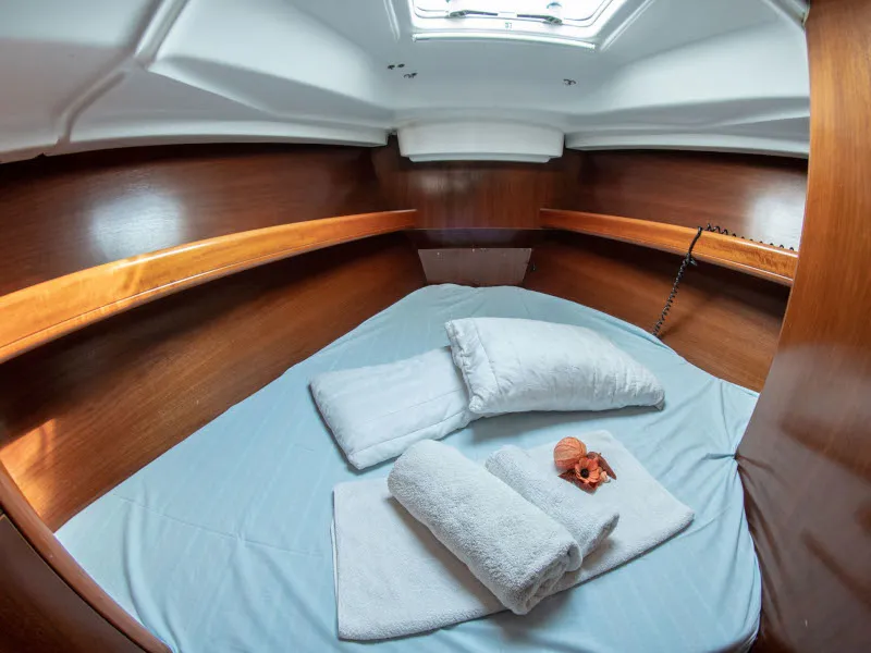 Cabin on Ekaterini, a Beneteau Oceanis 411 sailboat at Volos, Greece