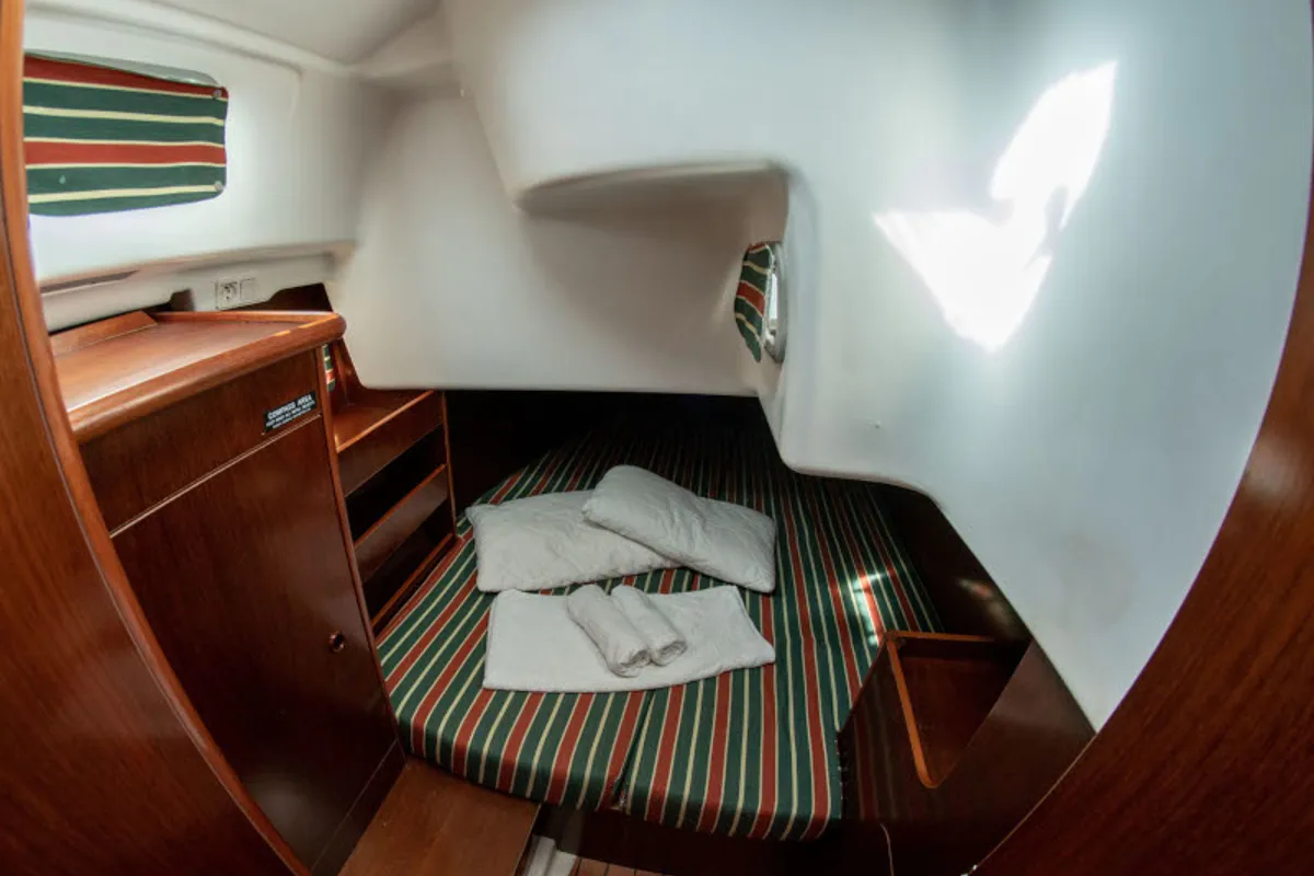 Cabin on Ekaterini, a Beneteau Oceanis 411 sailboat at Volos, Greece