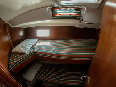 Cabin on Ekaterini, a Beneteau Oceanis 411 sailboat at Volos, Greece
