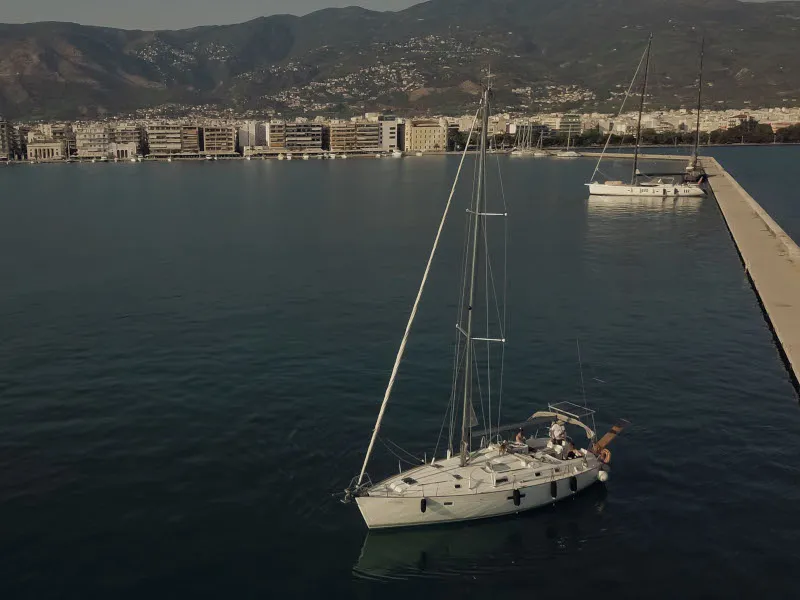 Exterior view of Ekaterini, a Beneteau Oceanis 411 sailboat at Volos, Greece