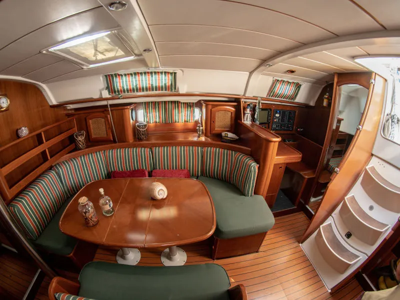 Salon of Ekaterini, a Beneteau Oceanis 411 sailboat at Volos, Greece