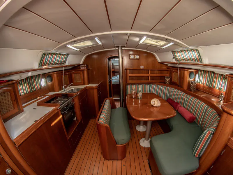 Salon of Ekaterini, a Beneteau Oceanis 411 sailboat at Volos, Greece