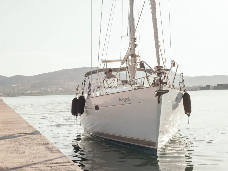 Exterior view of Ekaterini, a Beneteau Oceanis 411 sailboat at Volos, Greece